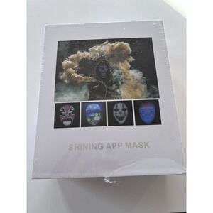 HALLOWEEN Mask Programmable LED Face Mask App Control Rechargeable Shining Mask